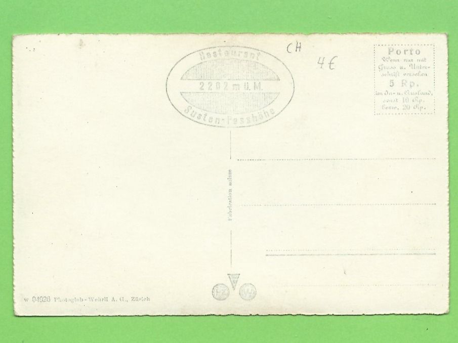 Cartoline postali: Restaurant Sustenpasshöhe mit Parkplatz – Nuovo (secondo la descrizione) da Zürich venduto da t24_de 1