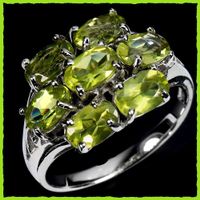 ♛ Peridot 925 Silberring
