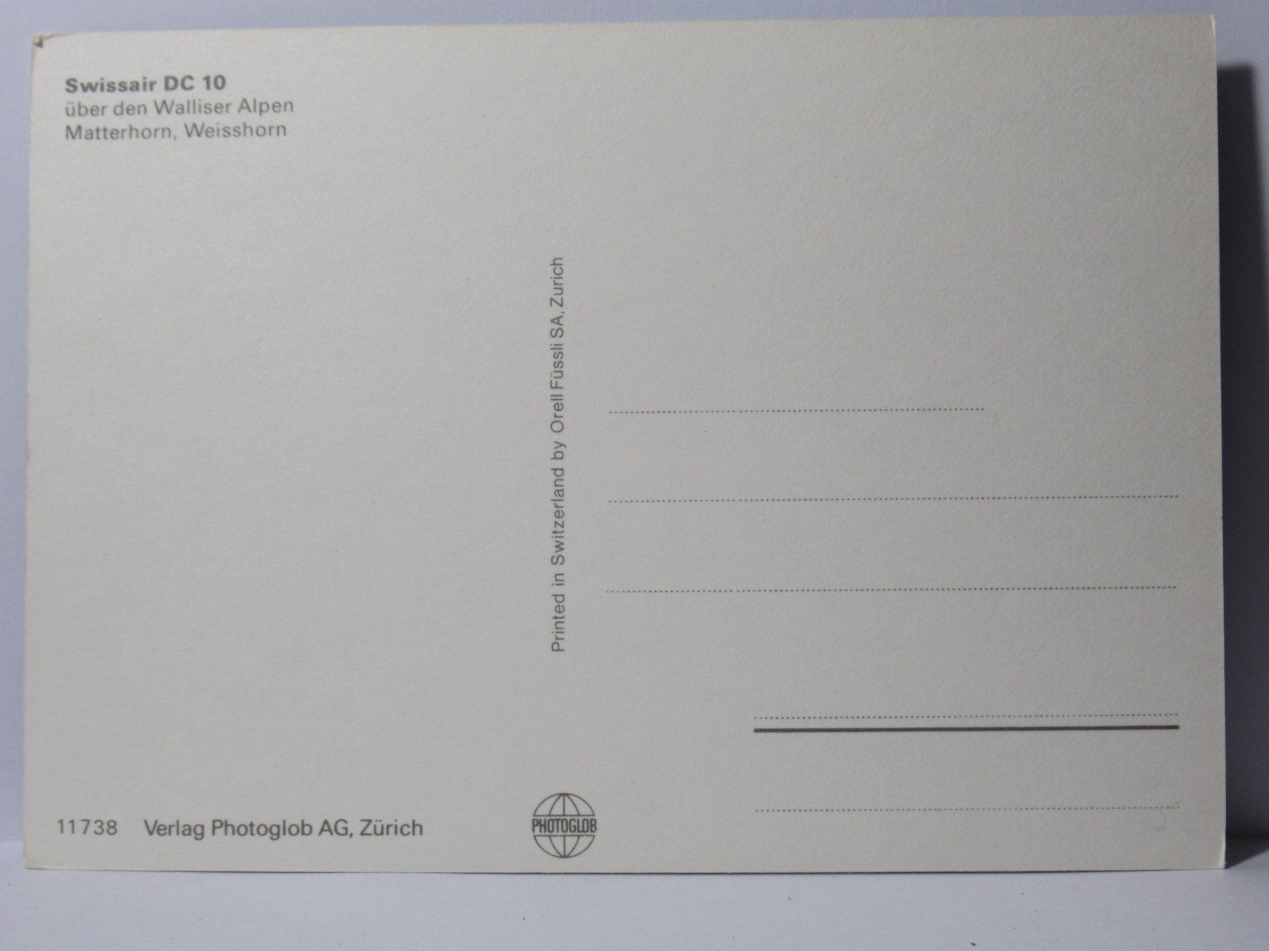 Ansichtskarten: Flugzeug , Swissair DC 10 – Neu (gemäss Beschreibung) aus Grenchen von Bluemchen1900 1