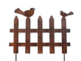 Kleiner Zaun mit 2 Vögeln Garten