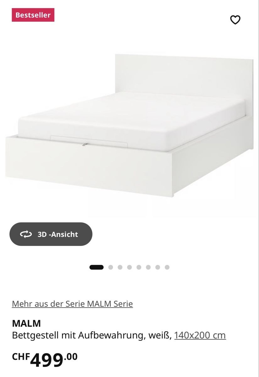 Betten: IKEA Bett + Matratze 140x200 – Gebraucht aus Ittigen von bsf_tne3 4
