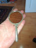 Antiker Handspiegel mit Rosenmuster, Vintage Spiegel!