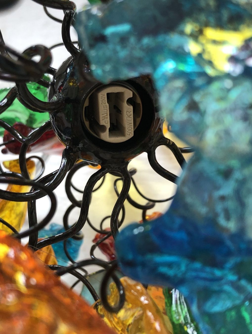 Lampadari & plafoniere: Yehuda Light Designer-Deckenlampe - Bunte Blüten & Blätter – Usato da Schaffhausen venduto da durruti 3