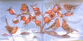 Serviette vögel auf ast (w261) 2Stk.