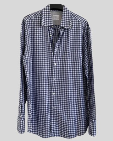 Brunello Cucinelli Men’s Check Shirt – Size L -- Neuf