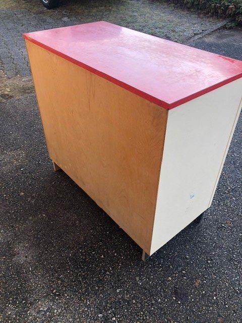 Bar Vintage Des Années 70 En Formica Marbré Blanc Et Noir - Transformé