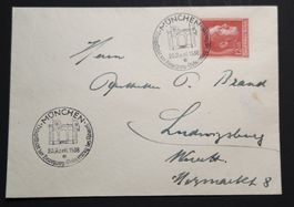 Deutsche Reich Beleg Geburtstag Nr.664 SST Stempel MÜNCHEN