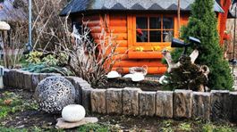 Beton Palisade mit Holzimitation 67x8x32cm