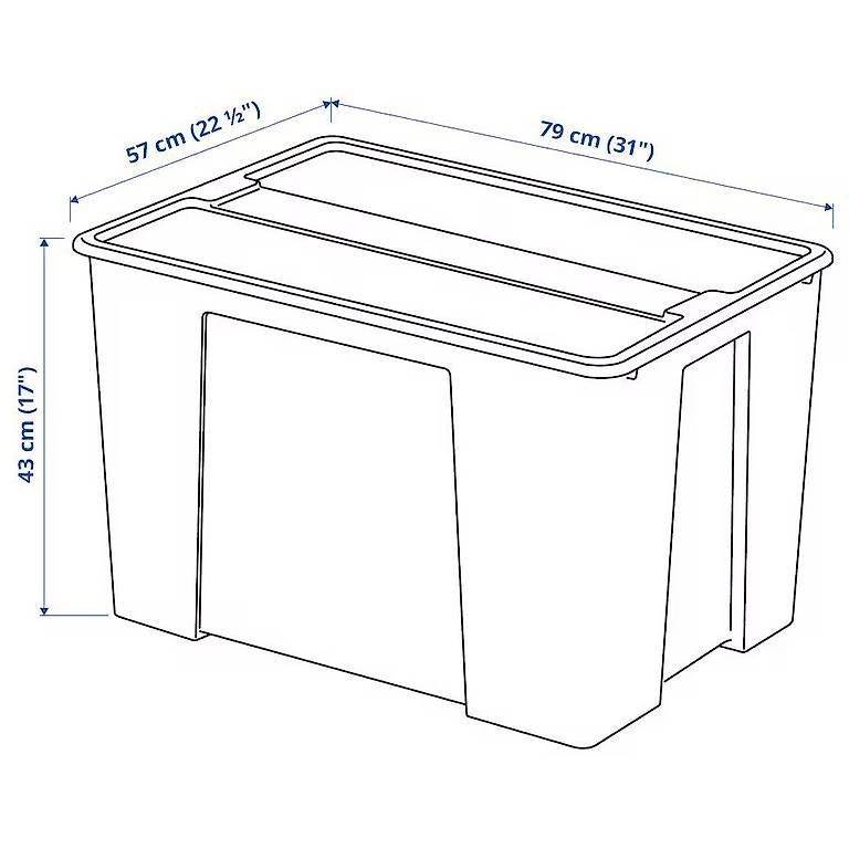 Casse di trasporto: Box mit Roller 130 L transparent – Usato da Elgg venduto da Antonus 1