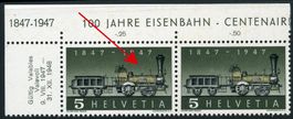 Abart: 277** Rf. 4.02a Strich über Lokomotive, 1947