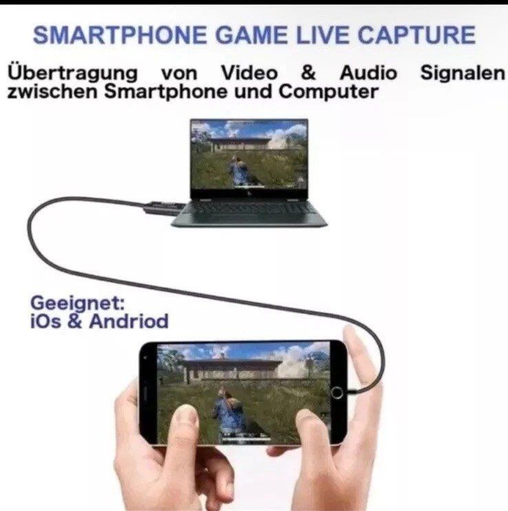 Konverter: HDMI 4K Video Capture auf USB Full HD 1080P – Neu (gemäss Beschreibung) aus Kirchdorf AG von Aarereussshop 4