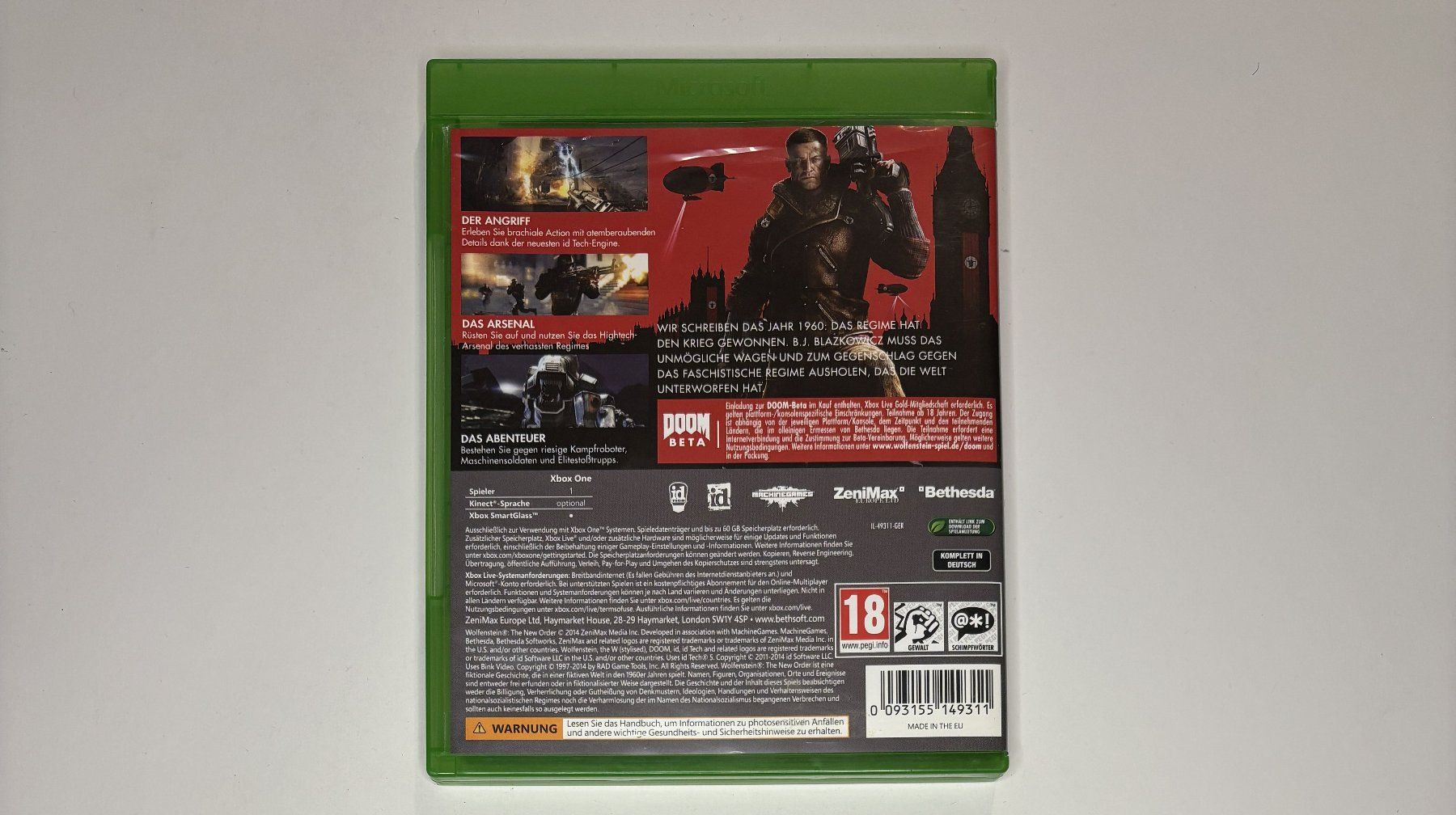 Giochi: XBOX One - Wolfenstein: The New Order – Usato da Allschwil venduto da Bullach 2