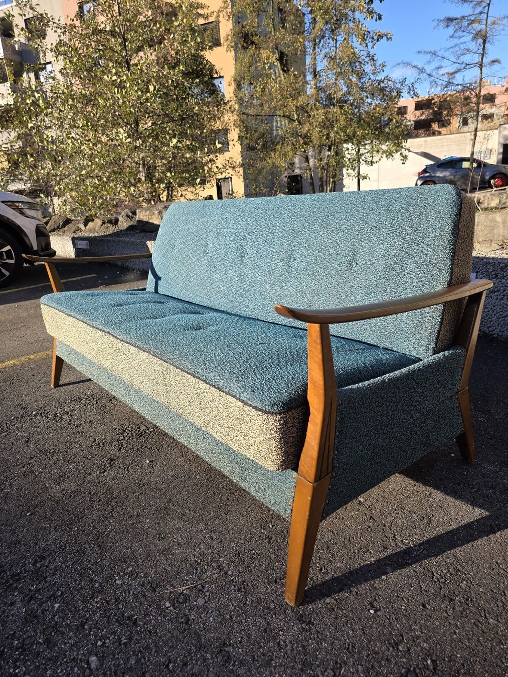Divani: Mid Century Sofa / 2er Sofa / Vintage Design Sofa, Top! – Usato da Pfäffikon SZ venduto da Brocki-21 1