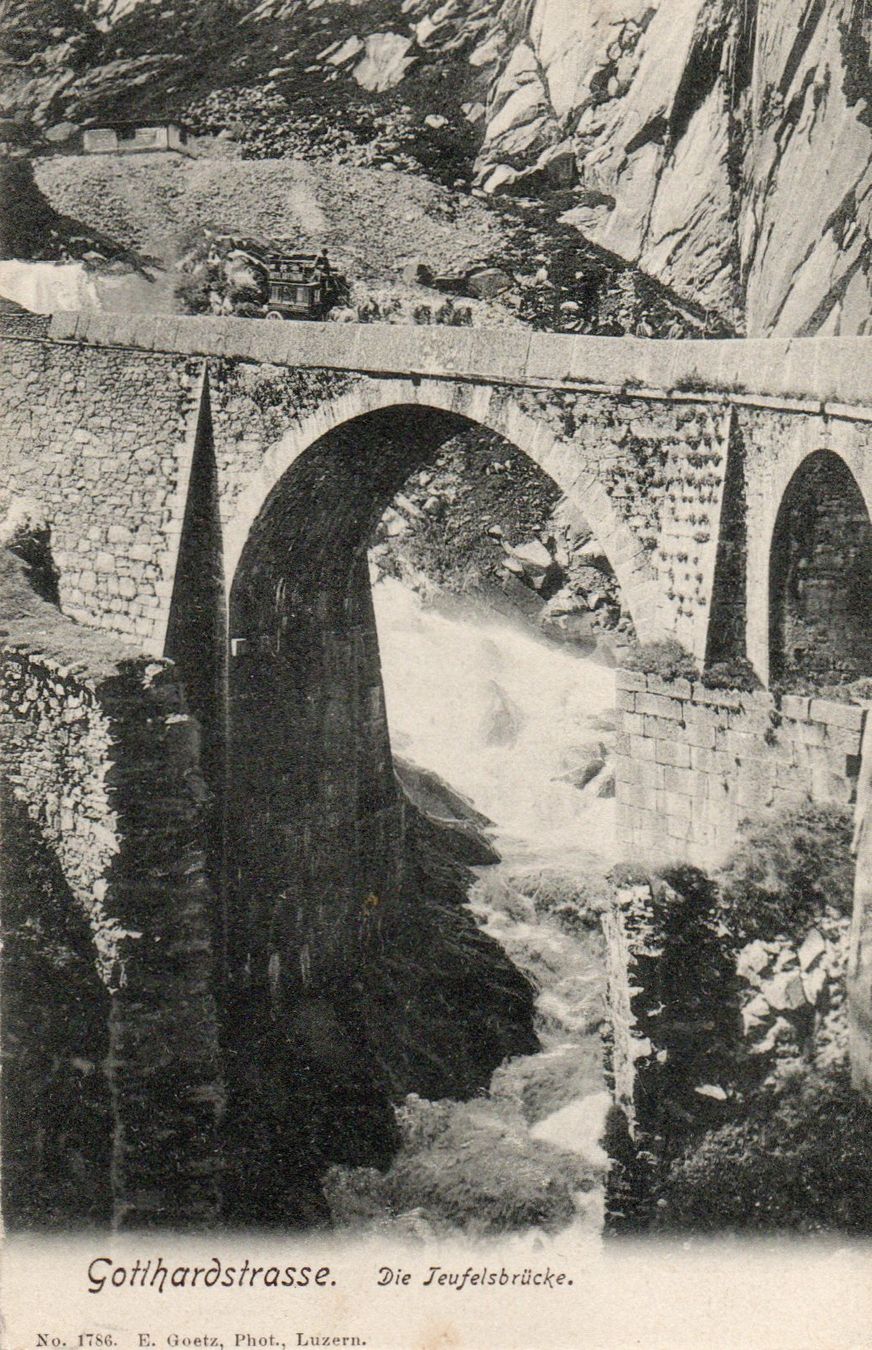 Cartoline postali: Gotthardstrasse - Die Teufelsbrücke – Nuovo (secondo la descrizione) da Melano venduto da pisonsdro