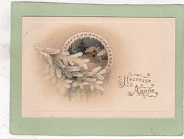 Kitsch Landschaft Tannenast Heureuse Année Reliefkarte