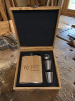 WUNDERQUELLE EMMENTAL Flachmann-Geschenkset aus Holz – Neu