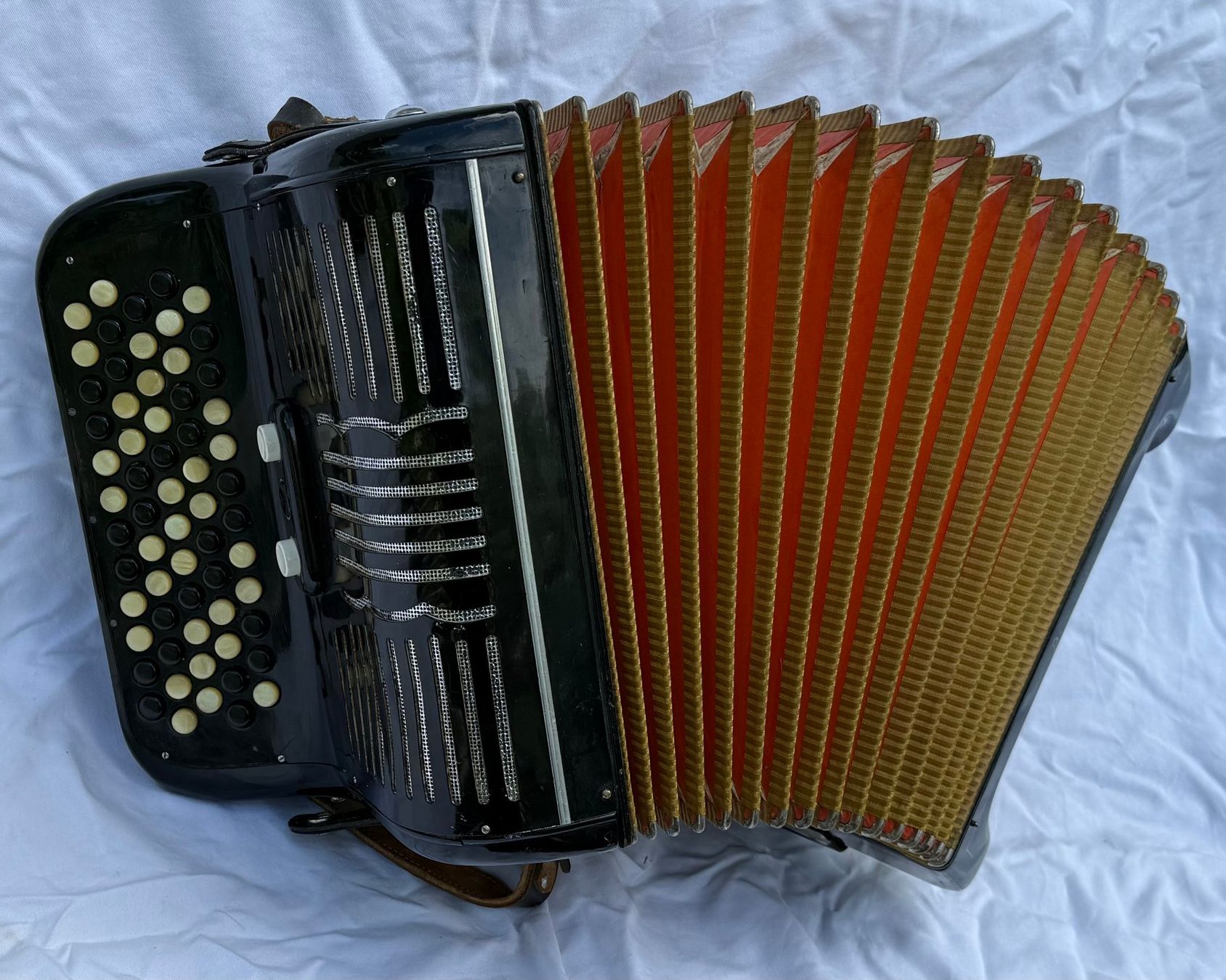 Hohner Strumenti musicali: Akkordeon, Hohner Piccolo, schwarz, 1976 – Usato da Zürich venduto da Phimszy 1
