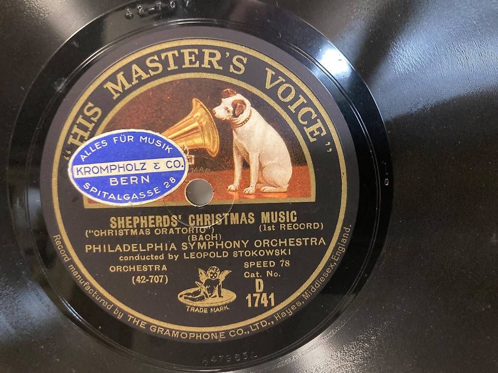 Dischi in vinile: Schallplatte, Bach, Stokowski, 78 rpm – Usato da Küssnacht am Rigi venduto da alf_7tb5