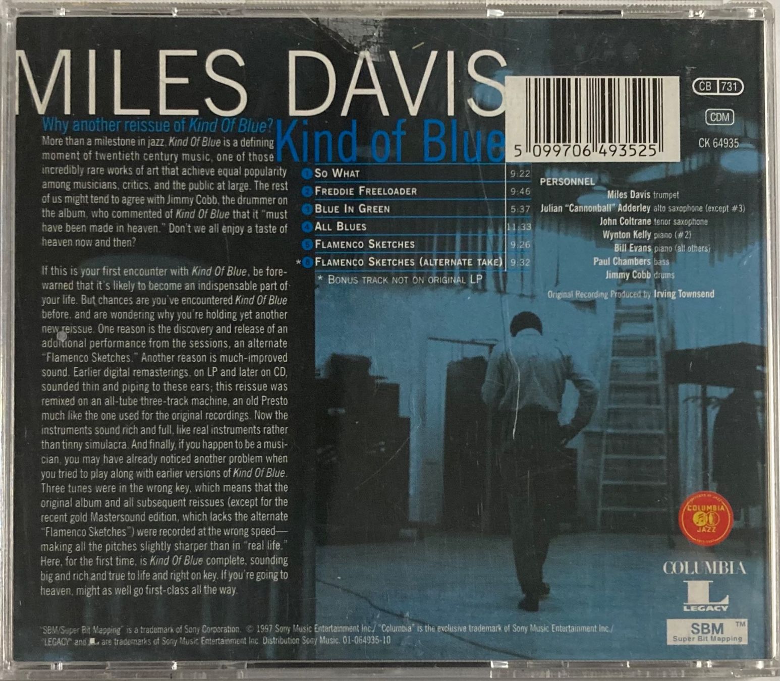 CDs: MILES DAVIS - KIND OF BLUE – Gebraucht aus Poliez-Pittet von Newtown-Records 1