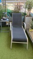 Liege Aluminium Textil Grau Gartenmöbel Sonnliege Verstellba