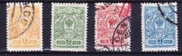 4 timbres - Russie - 1908 -  Obl.