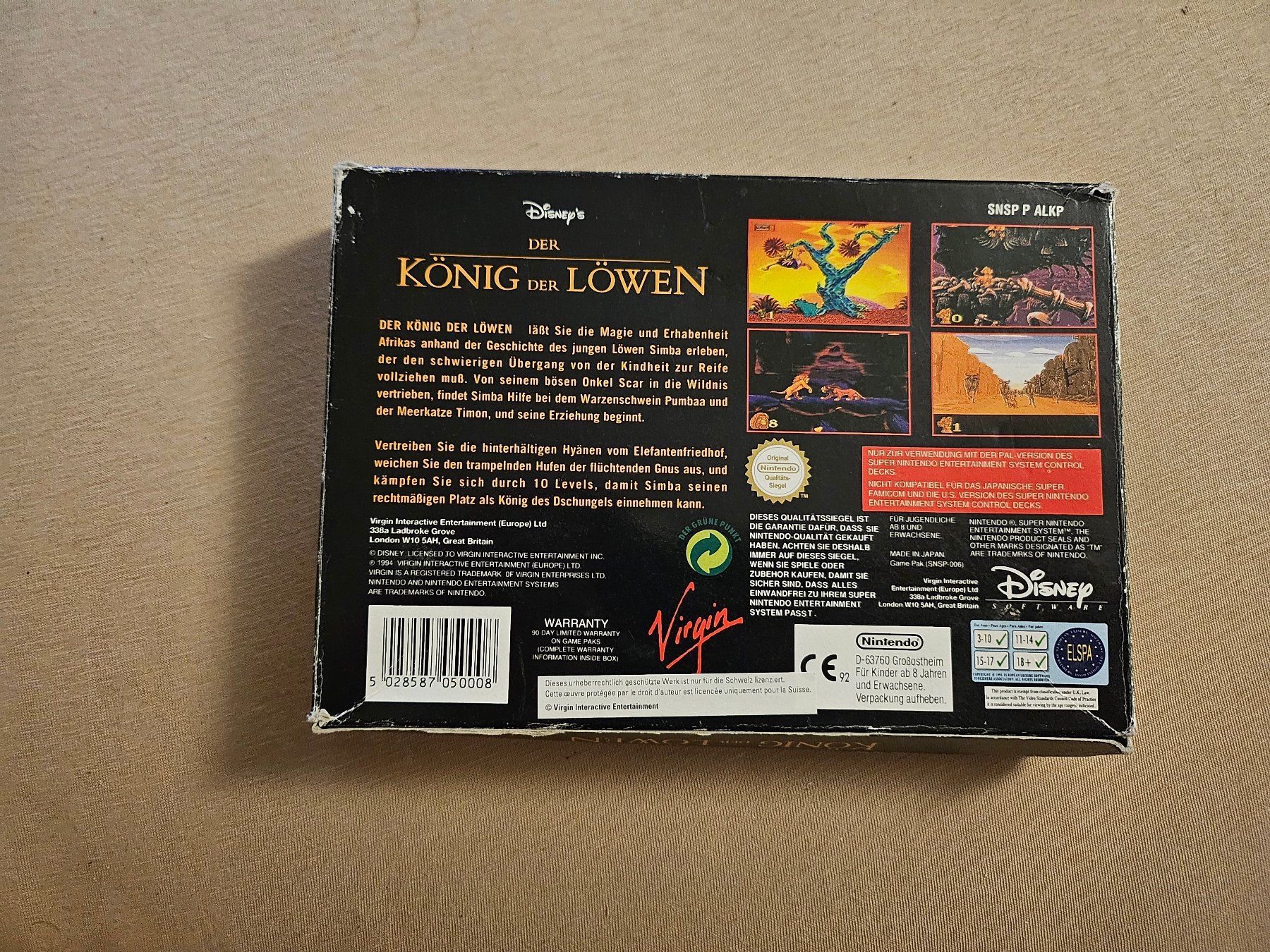 Nintendo Giochi: König der Löwen (SNES) – Usato da Wabern venduto da konbini 1