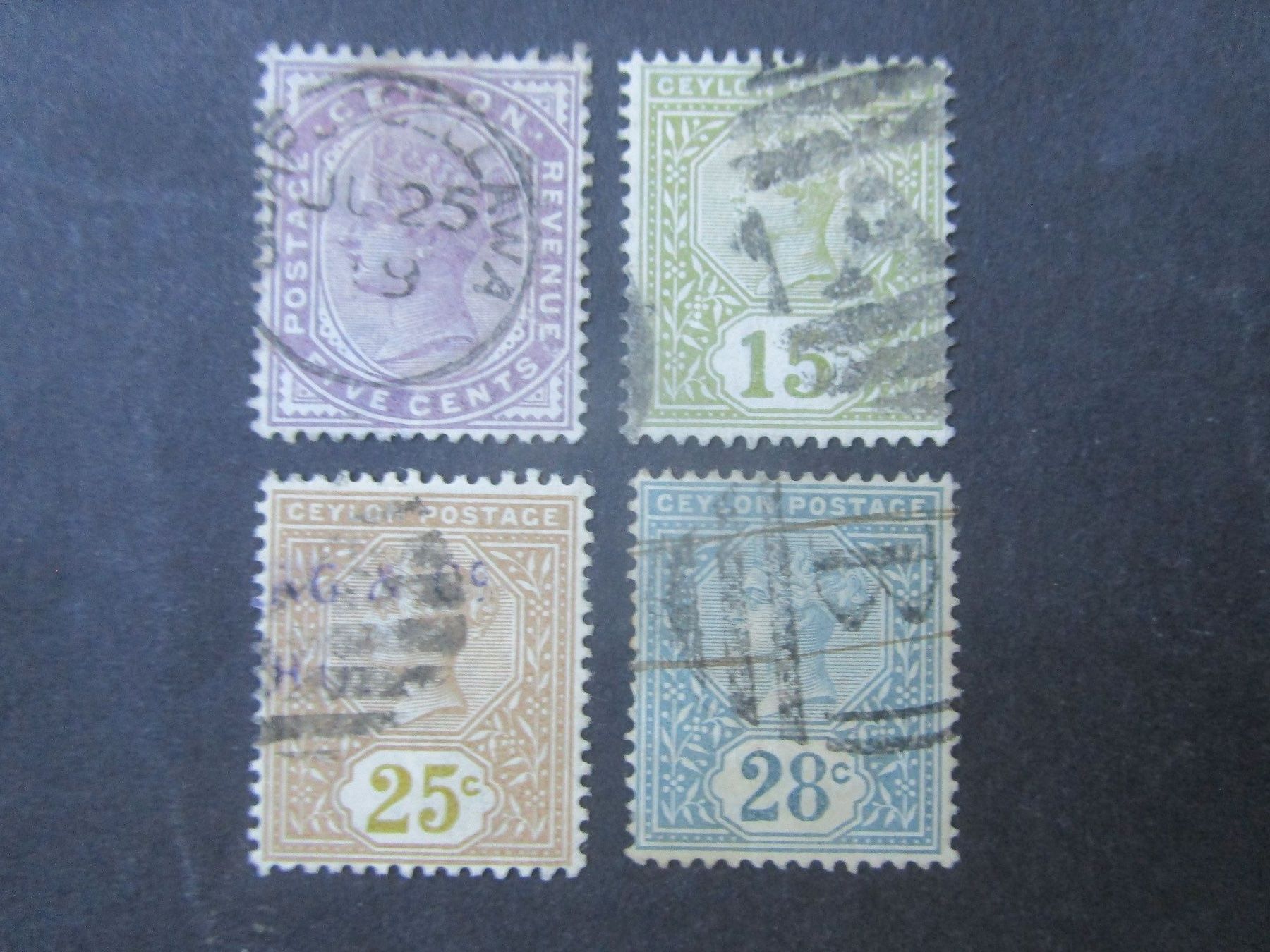 Alle Briefmarken: Ceylon   1886 – Gebraucht aus Dürnten von tu5bo9
