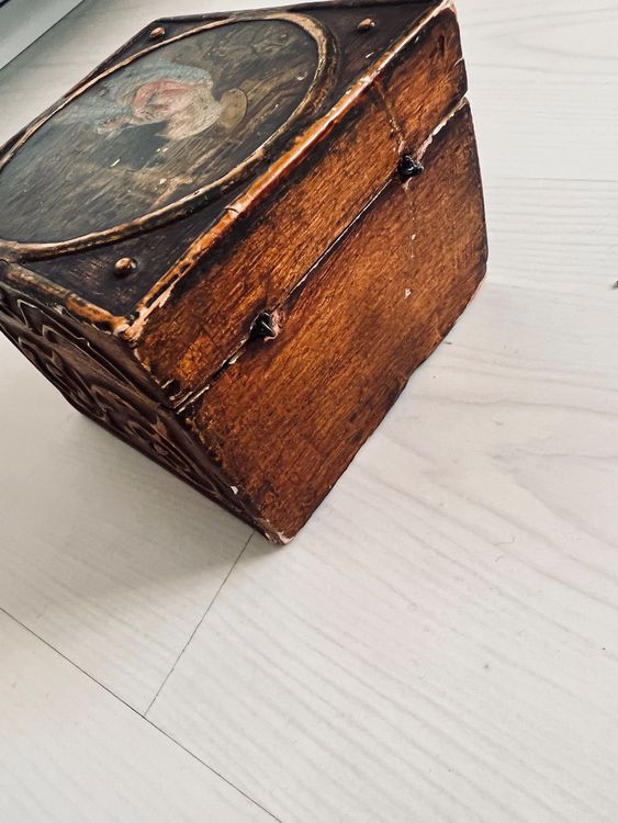 Alte Holz Schatulle Schachtel Box Sakral Religion JESUS (Gebraucht) in ...