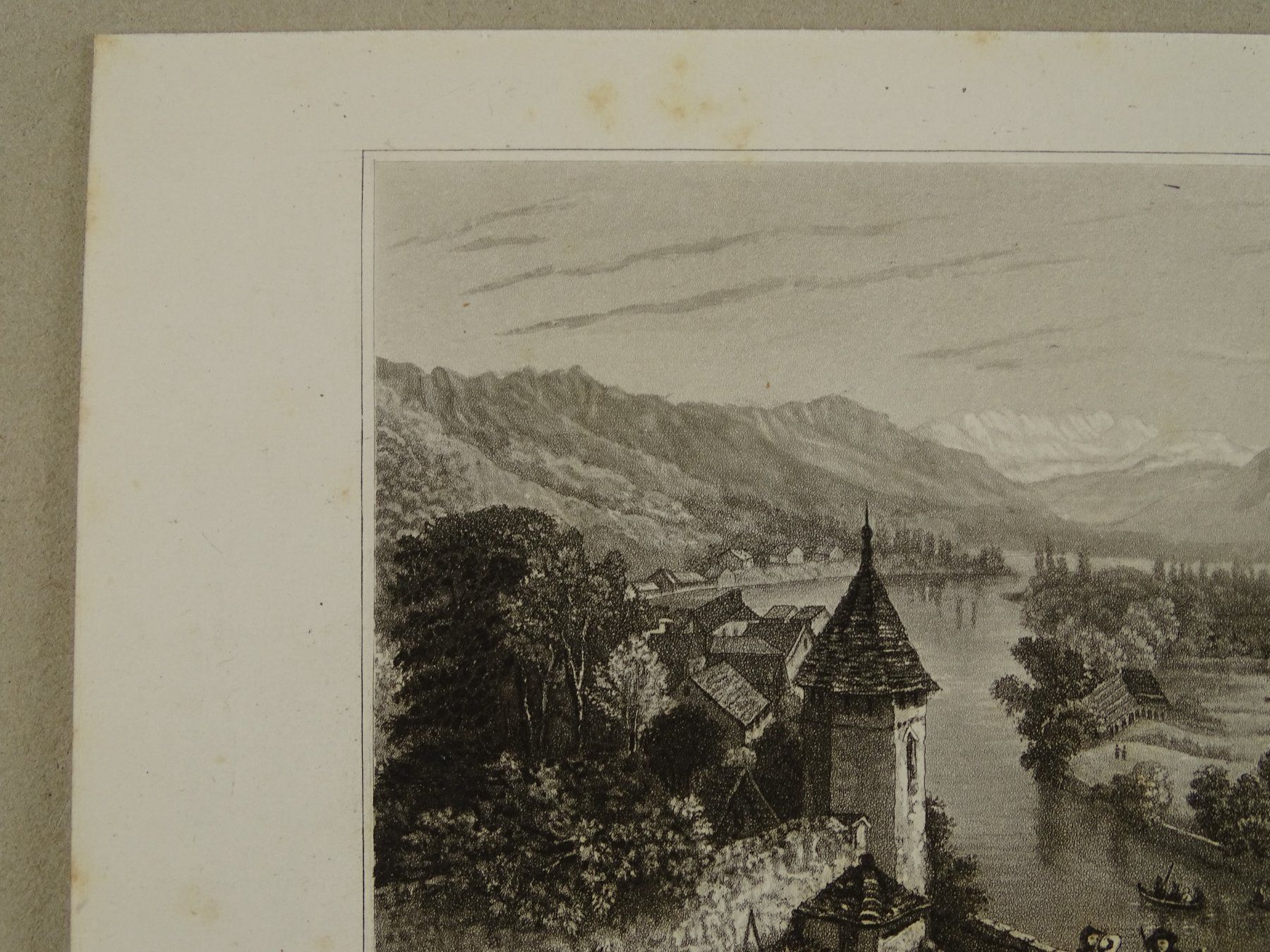 Incisioni: THUN AQUATINTA UM 1820 – Usato da Grüningen venduto da Kartensammler 3