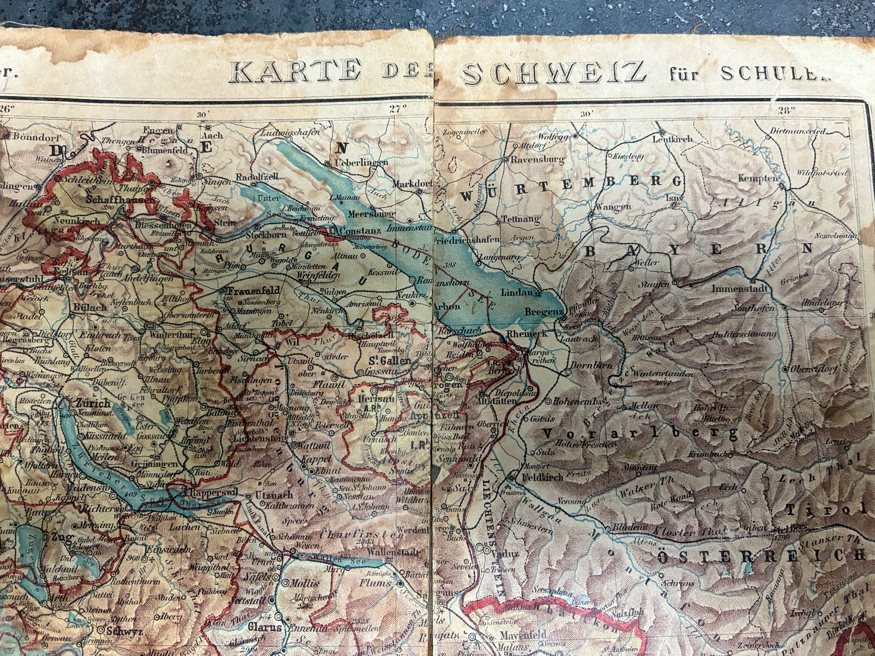 Cartine & Atlanti: Karte der Schweiz antik – Usato da Horw venduto da adler65 4