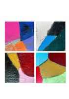 ABSTRAKTE KUNST 4 Bilder Gemälde 80 x 80 cm FARBFELD MALEREI