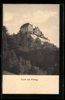 AK Wildegg, Blick zum Schloss, 1923