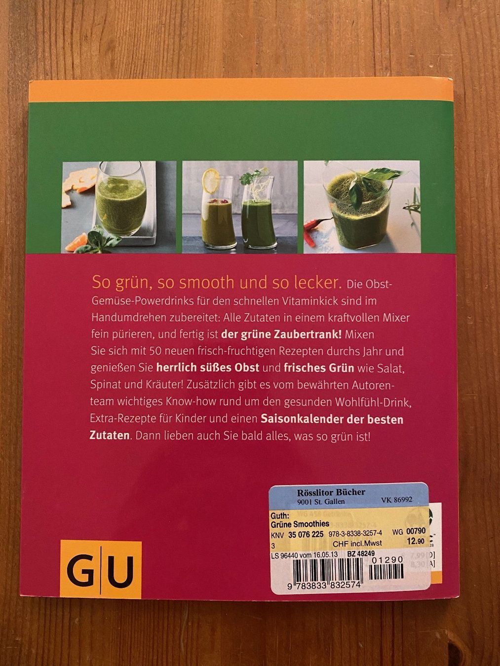 Libri: GU Küchenratgeber - Grüne Smoothies – Usato da St.Gallen venduto da kingsamas 1