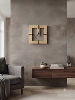 Wanduhr Holz modern 46 x 46cm