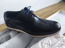 Ashton Aubry Lederschuhe, Schwarz, Grösse 44, Neu!