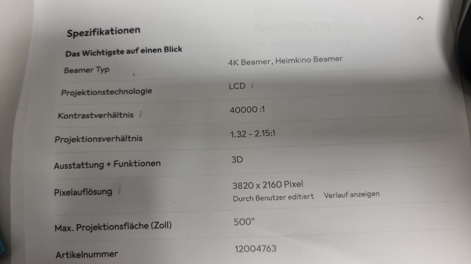 Epson Proiettori: Epson Beamer + Leinwand, Top zustand – Usato da Büsserach venduto da Divina86 9