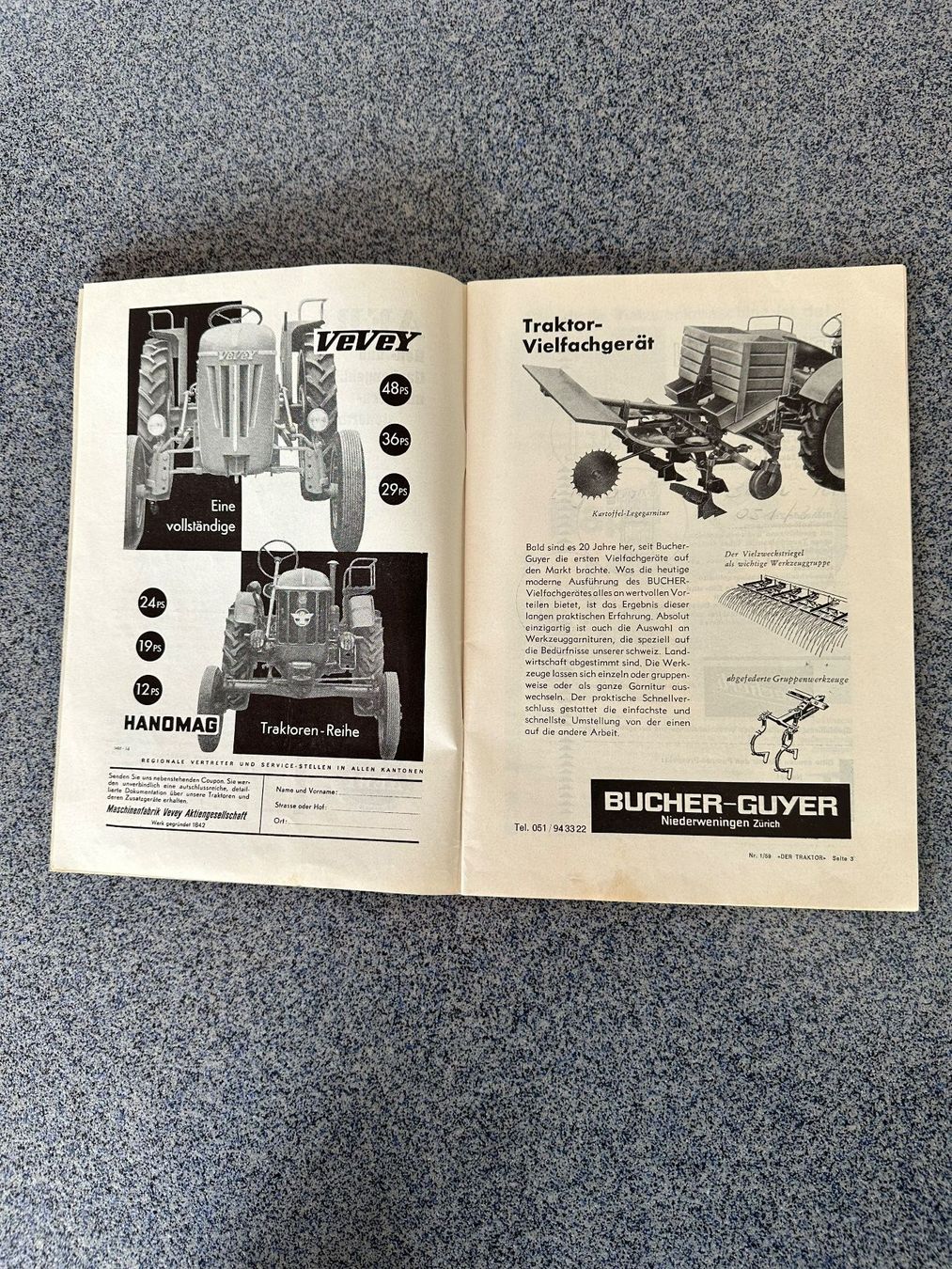 Riviste & Magazine: Zeitschrift , der Traktor , 1959 – Usato da Boswil venduto da pavo1 2
