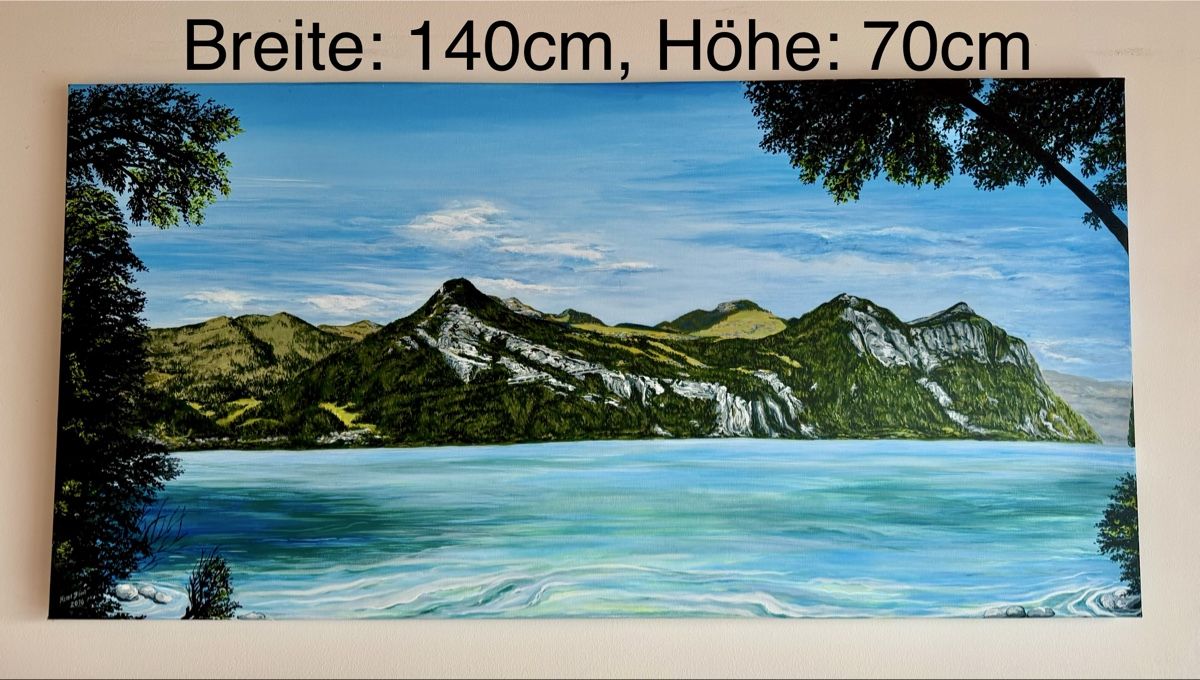 Dipinti: Gemälde Walensee/Amden – Usato da Niederlenz venduto da Lotusseven