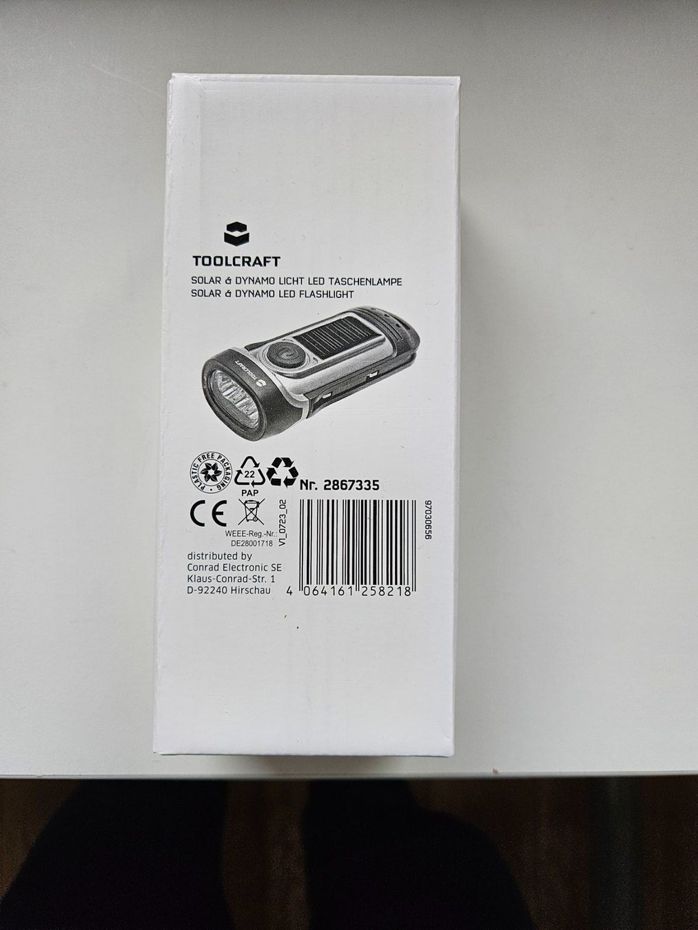 Lampade: Toolcraft Solar und Dynamolicht LED Taschenlampe, Notfall – Nuovo e nell'imballaggio originale da Rickenbach SO venduto da Bytebull