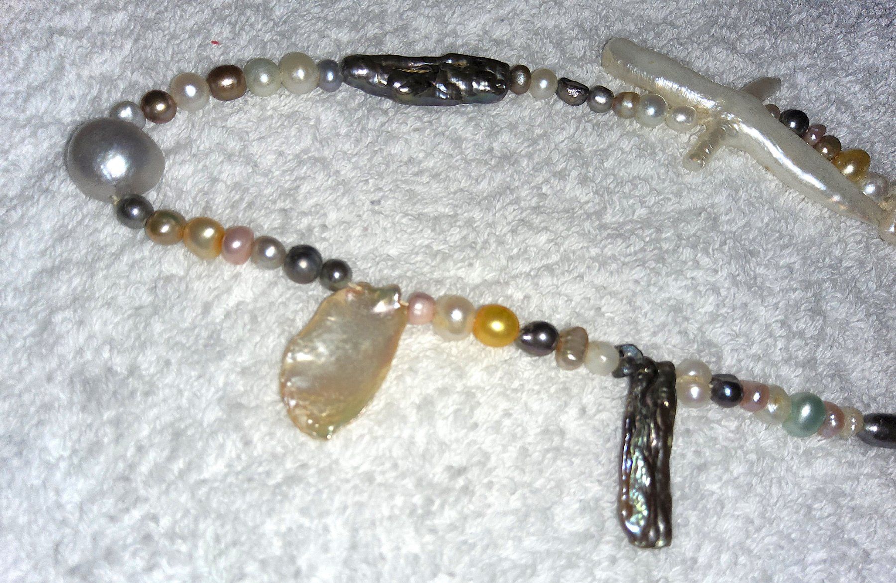 Perle (finte): Tolle rare Perlenkette - verschiedene Arten Perlen - 1970er – Usato da Thalwil venduto da freespirit-jp 4