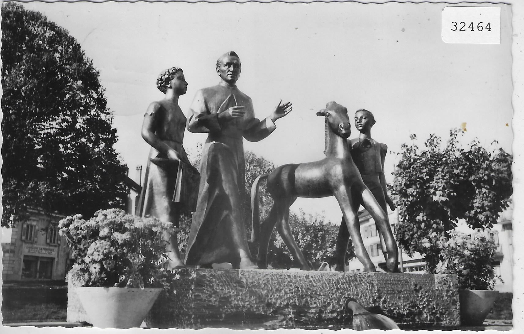 Ansichtskarten: Bulle - Monument Abbe Joseph Bovet – Gebraucht aus Ettingen von Kartenplanet