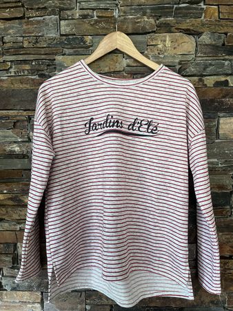 Hema Pullover gestreift rot/weiss Grösse M