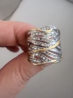 Damen Ring, Modeschmuck, Silber und Gold Optik, Top! (54)