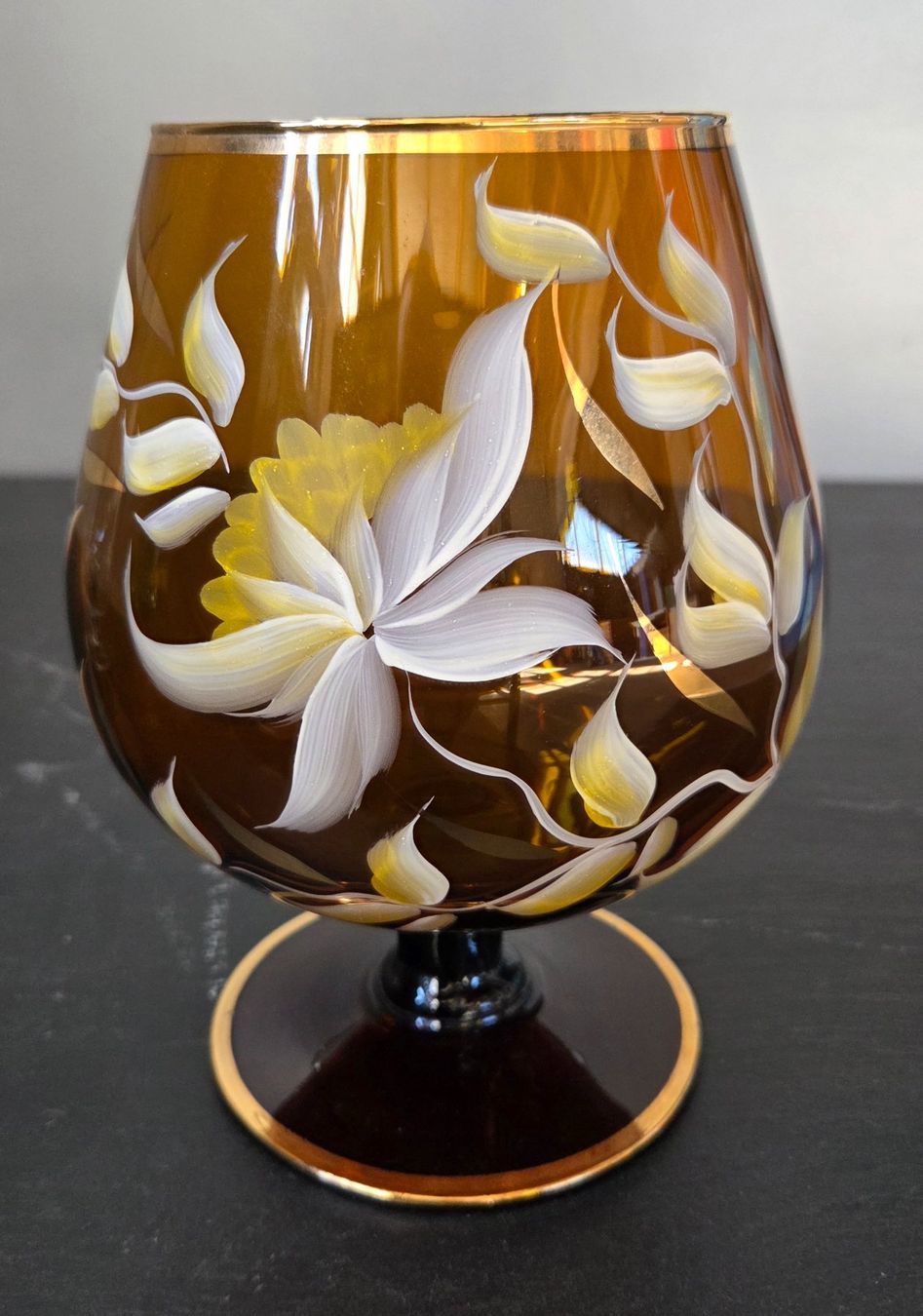 Verres: 3 edle antike Brandy-Schwenker, Glas. – D'occasion à Münchenstein par tsp01 3