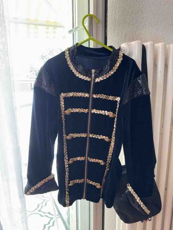 Kostüm Jacke dunkelblau mit Verzierungen Grösse M