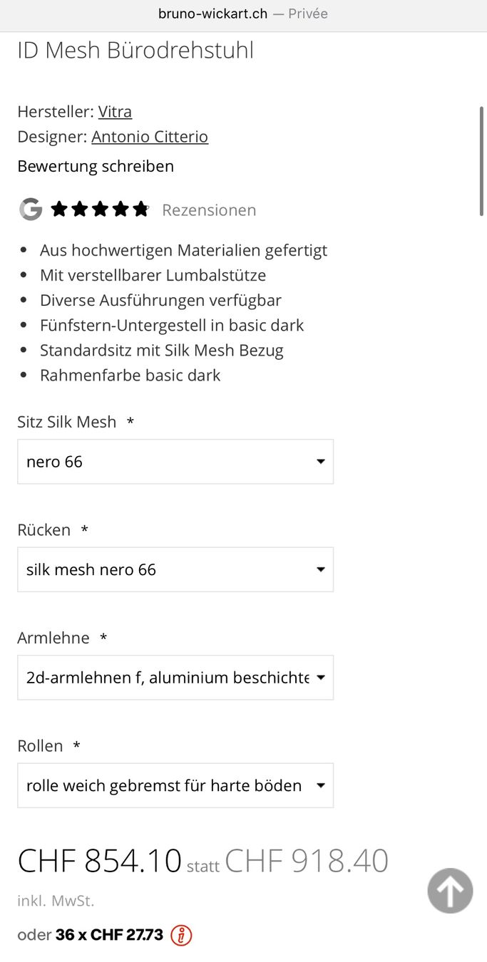 Vitra Sedie: Vitra ID Mesh Bürostuhl – Usato da Zug venduto da Ratna 5