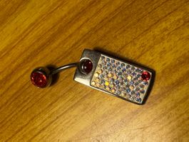 Piercing Bauchnabel Silber 925 Schmuck Zirkonia Swarovski