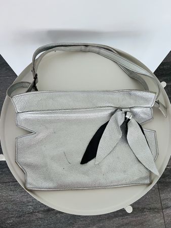 Borsa in pelle Macrilia - argento - tracolla o pochette