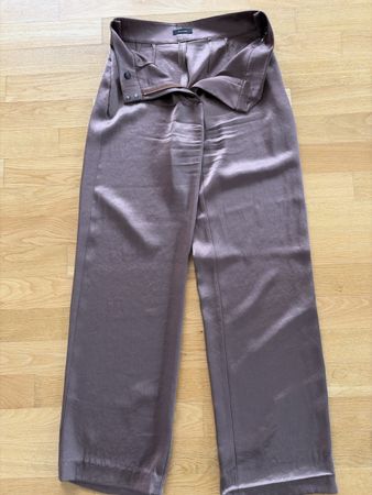 Massimo Dutti Hose, Gr. M, Braun, Satin-Optik, Top Zustand
