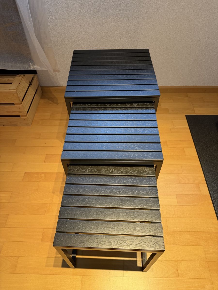 Set di tavolo e panche: Beistelltisch / Tisch-Set – Usato da Allschwil venduto da Pearl19